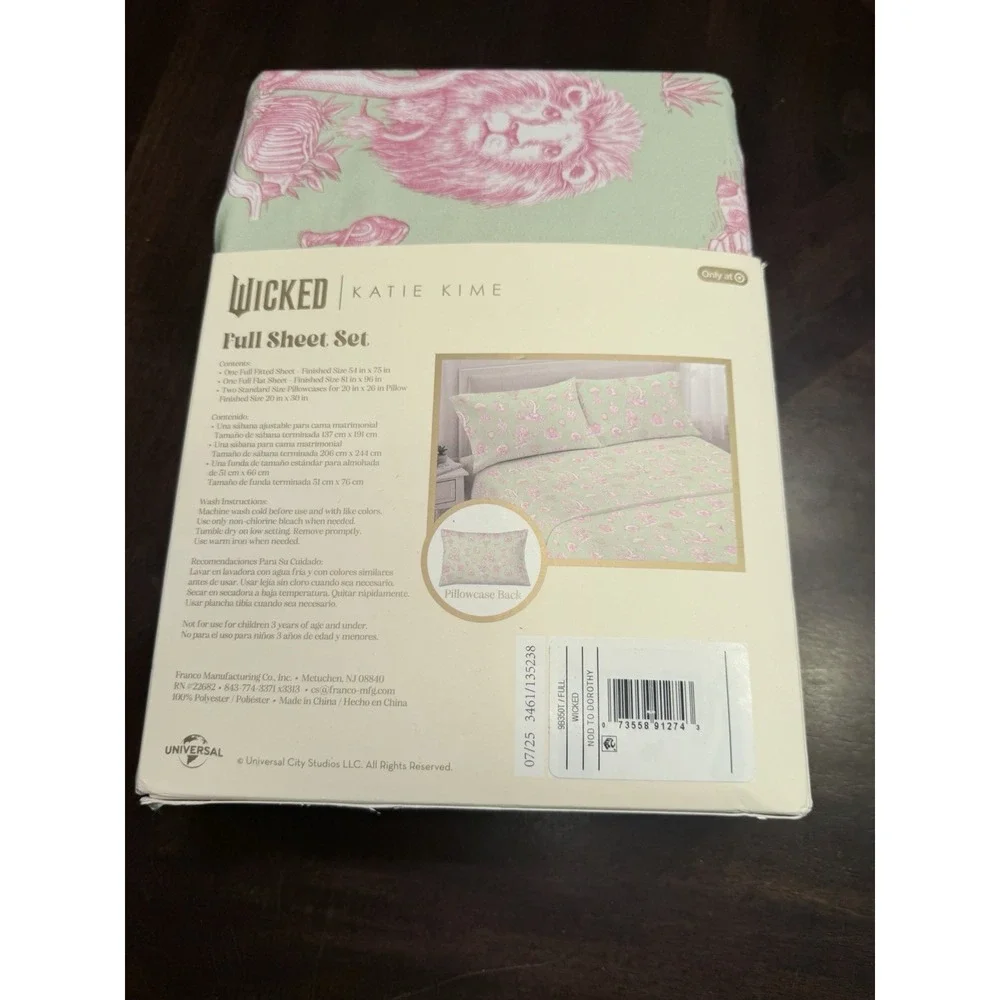 Katie Kime  Wicked Full size Sheet Set 4 Pc Set NEW